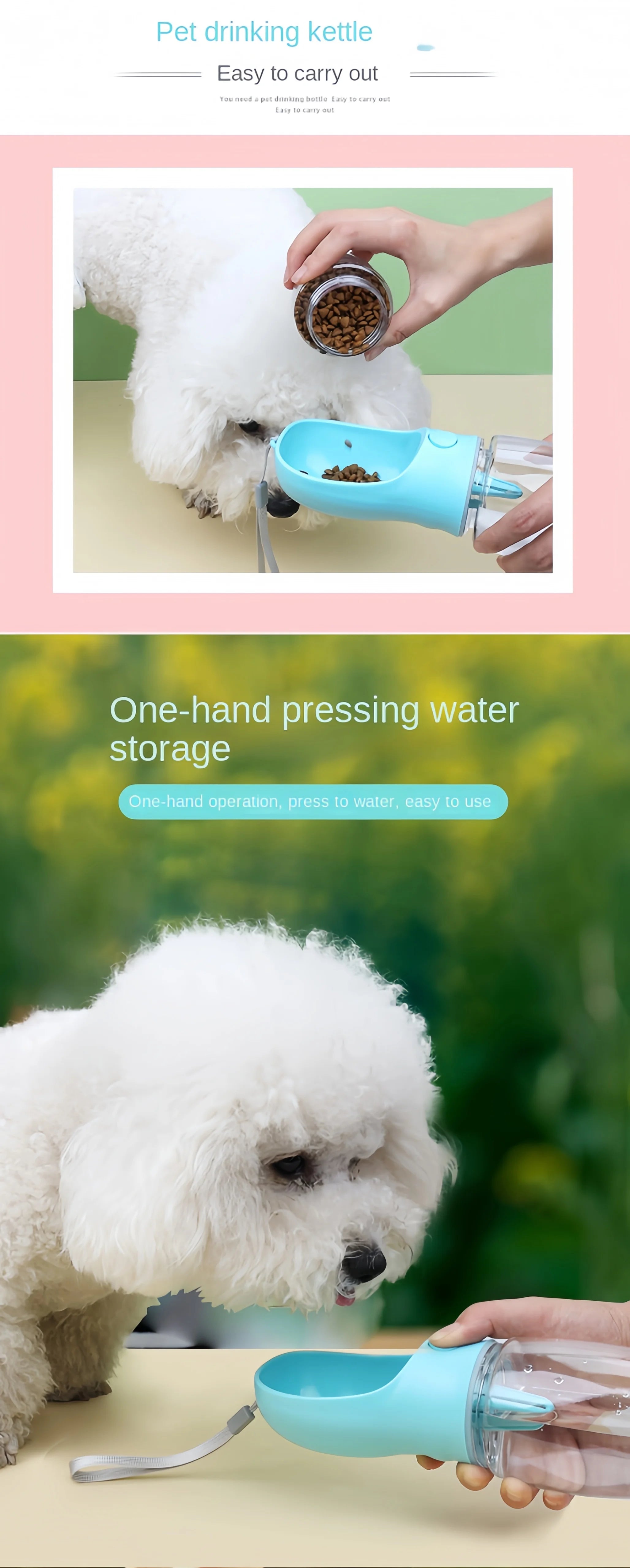 Portable Water Bottle with Food Storage