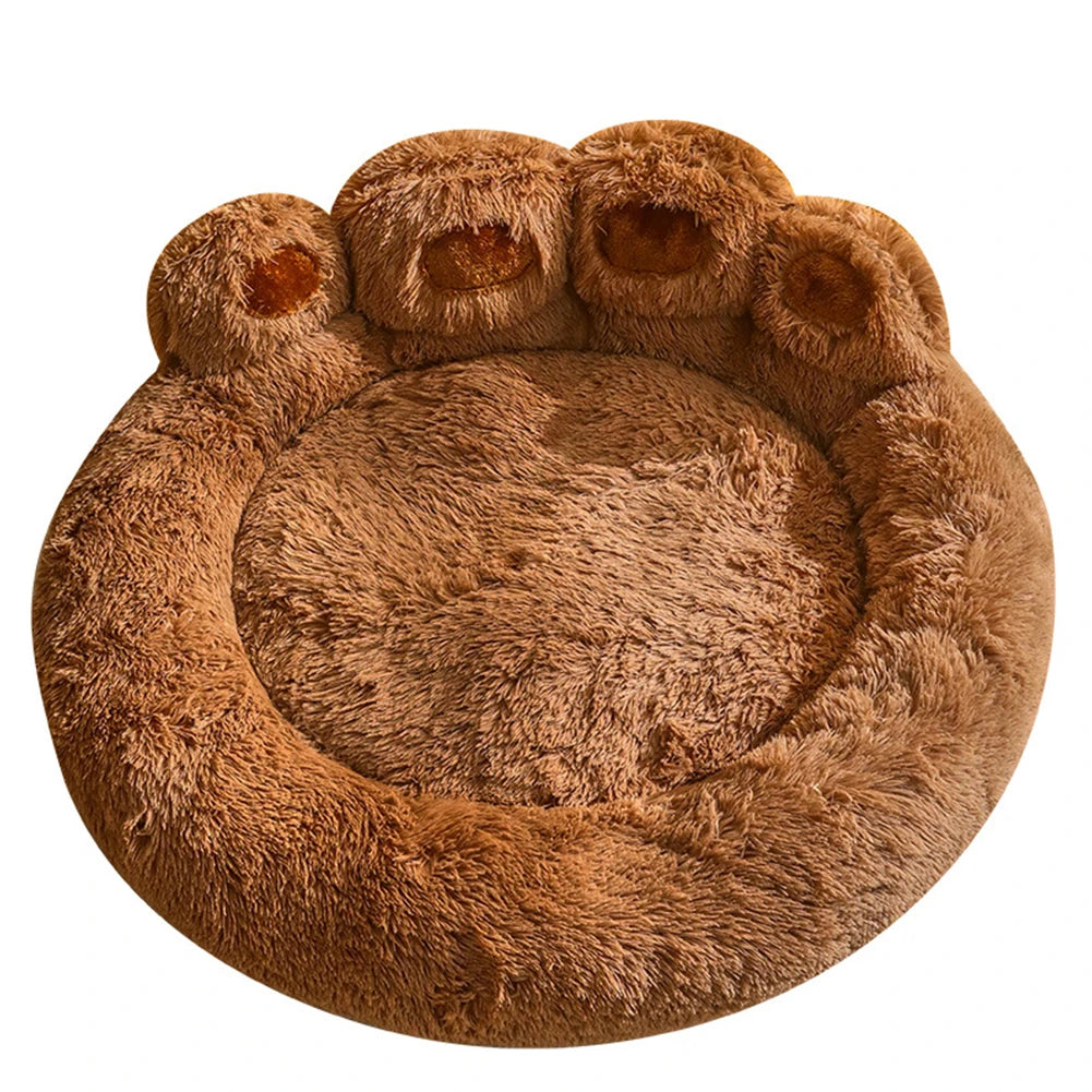 Paw Shape Plush Bed for Puppies and Kittens