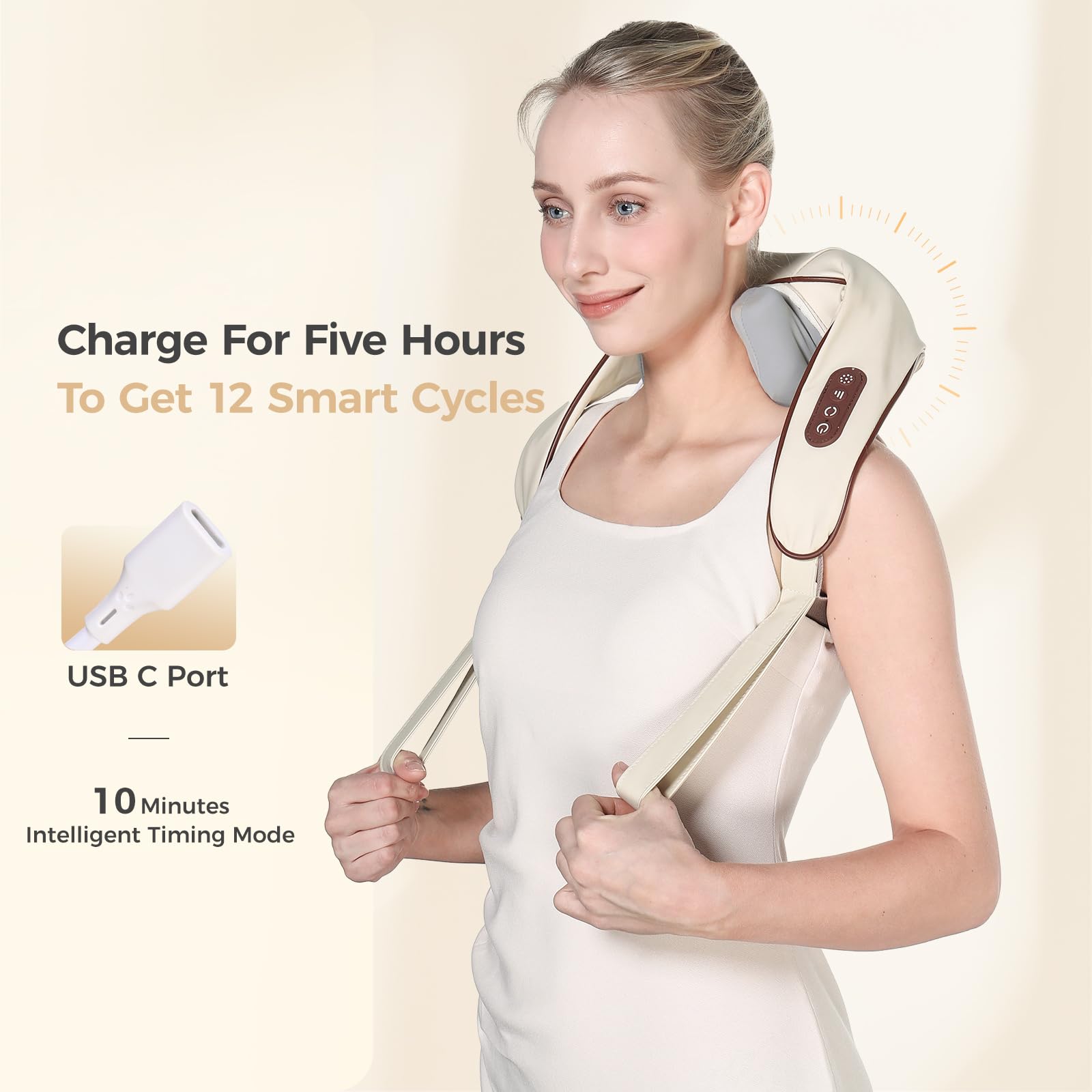 6D Neck & Shoulder Massager with Infrared Heat